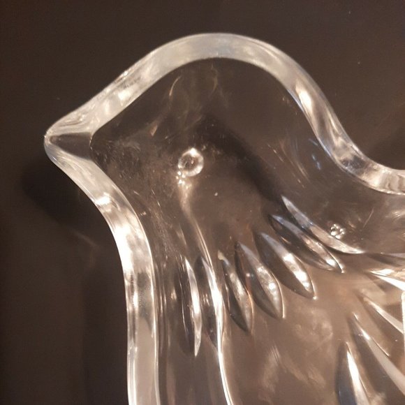 Mikasa Flying Bird Dove Clear Glass Trinket Dish Nut Candy Bowl Japan - Picture 2 of 7